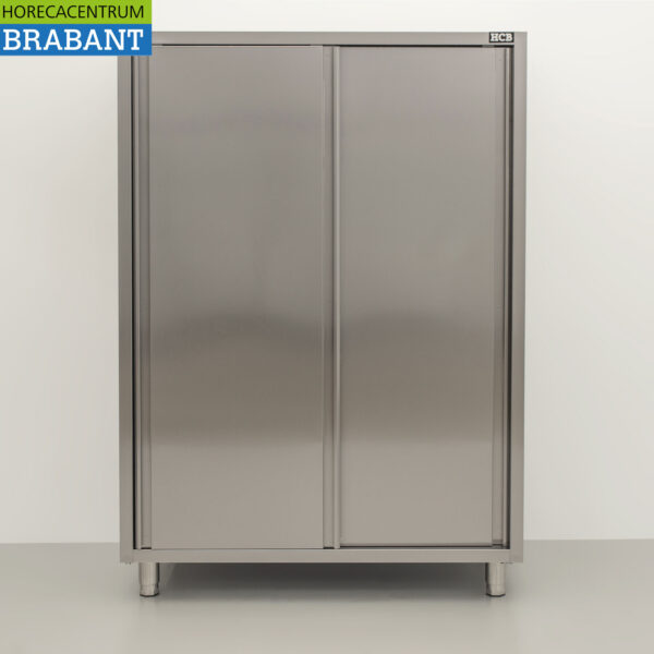 Acier inoxydable HCB Armoire alimentaire Armoire de travail 2 portes coulissantes Premium-line 120 cm Restauration