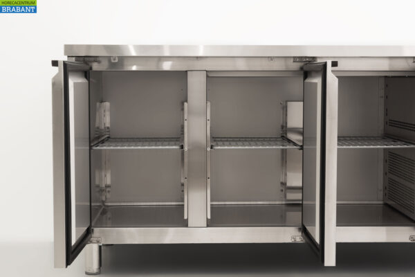 Banc de congélation en acier inoxydable 3 portes 1/1 gastronorm 179,5 cm Restauration – Image 5