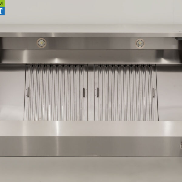 Hotte aspirante en acier inoxydable Moteur Premium-line 1500 kuub box modèle 160 cm 230V Horeca