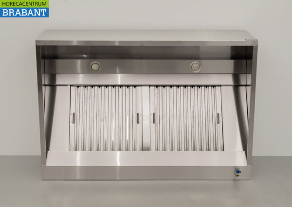 Hotte aspirante en acier inoxydable Hotte aspirante avec filtres à lamelles Premium-line 140 cm Modèle en boîte Modèle en boîte Horeca