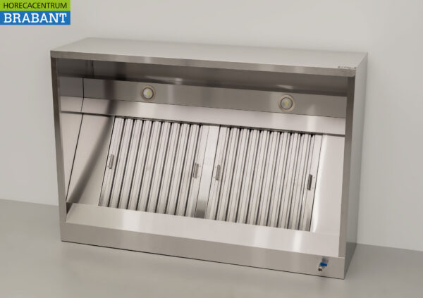 Hotte aspirante en acier inoxydable Hotte aspirante avec filtres à lamelles Premium-line 140 cm Modèle en boîte Modèle en boîte Horeca – Image 2