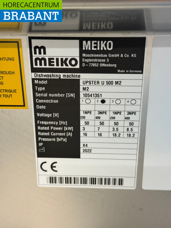 Lave-vaisselle Meiko Upster en acier inoxydable avec pompe de vidange 400V Horeca – Image 13