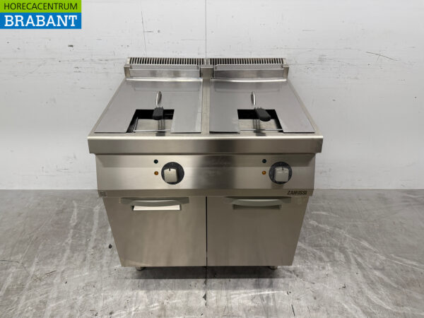 Friteuse double Zanussi en acier inoxydable 2 x 15 litres 400V Bj. 2022 Restauration