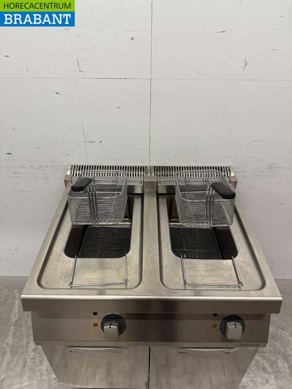 Friteuse double Zanussi en acier inoxydable 2 x 15 litres 400V Bj. 2022 Restauration – Image 4