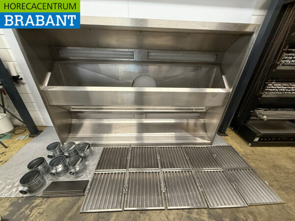 Hotte aspirante en acier inoxydable Hotte d'îlot 290 x 200 x 60 cm 230V Horeca