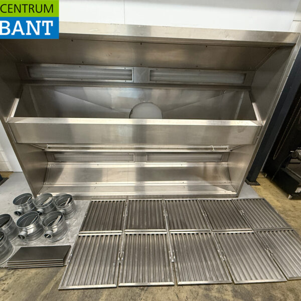 Hotte aspirante en acier inoxydable Hotte d'îlot 290 x 200 x 60 cm 230V Horeca