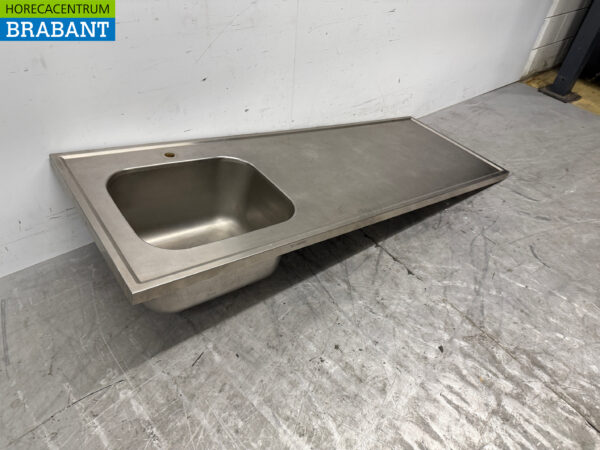 Bac d'évier en acier inoxydable Evier 180 x 70 cm Horeca – Image 3