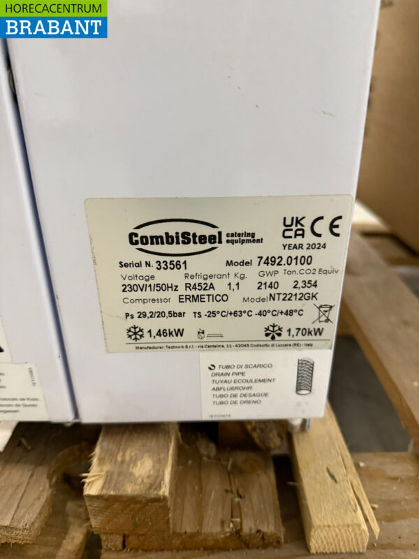 Combisteel Unité de congélation Unité de congélation Monobloc Unité murale 7 m3 400V Horeca – Image 5