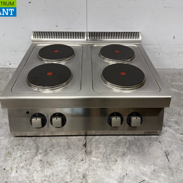 Zanussi en acier inoxydable Cuisinière électrique à 4 feux 80 cm 400V Horeca