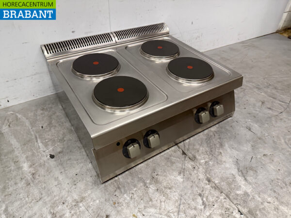 Zanussi en acier inoxydable Cuisinière électrique à 4 feux 80 cm 400V Horeca – Image 3