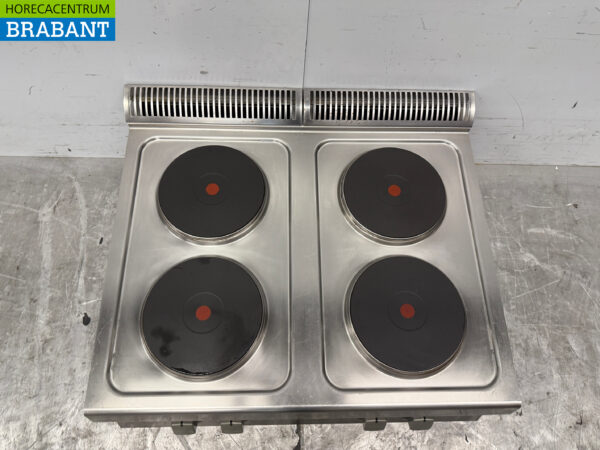 Zanussi en acier inoxydable Cuisinière électrique à 4 feux 80 cm 400V Horeca – Image 4