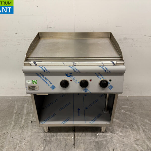Planche à griller lisse Combisteel en acier inoxydable 80 cm 400V Horeca