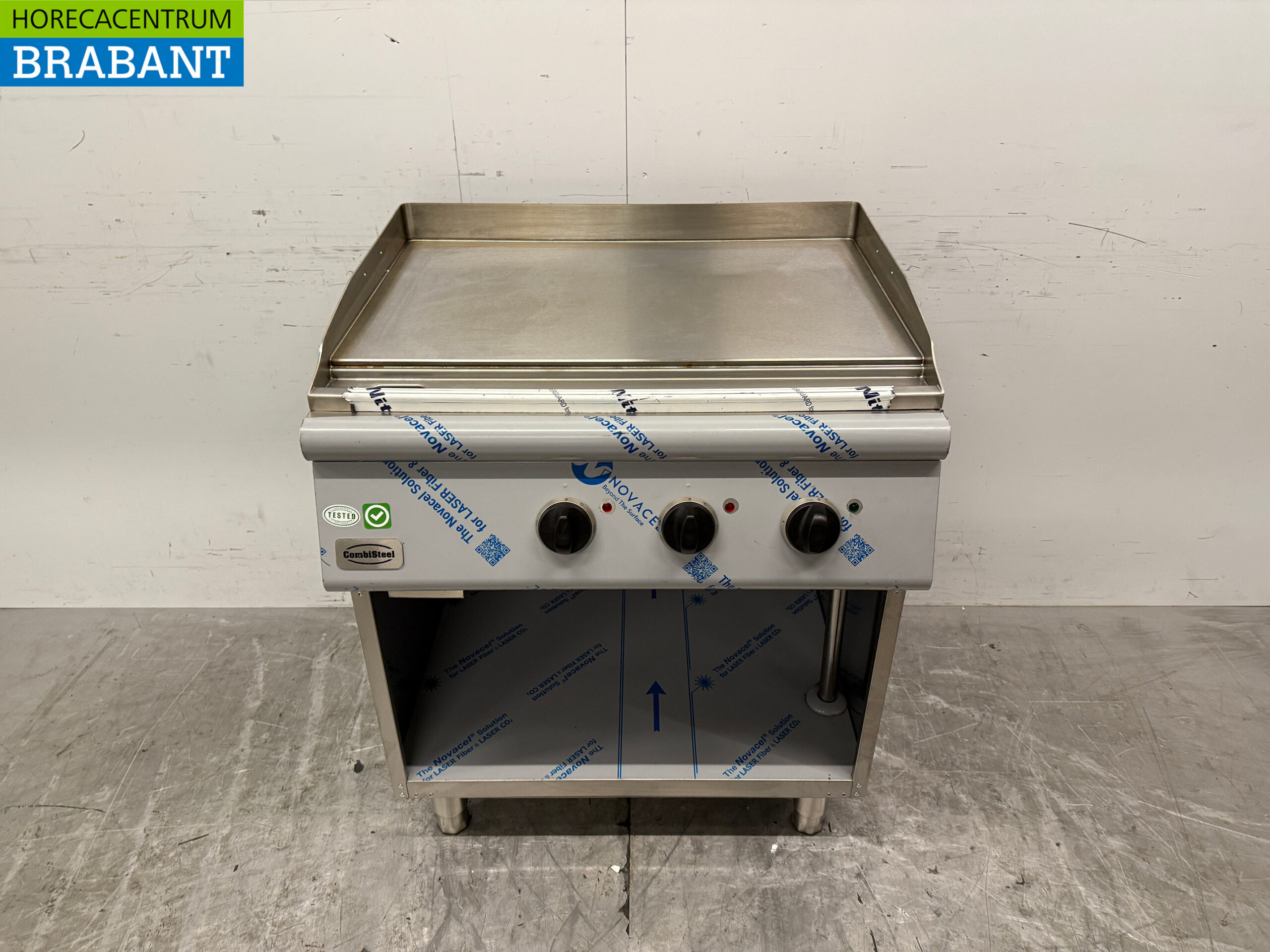 Planche à griller lisse Combisteel en acier inoxydable 80 cm 400V Horeca
