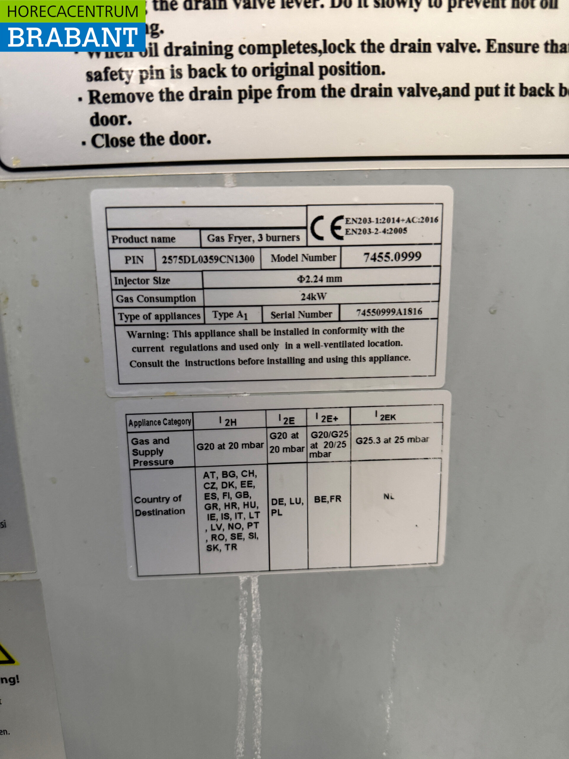 Friteuse Combisteel en acier inoxydable 21 litres GAS Restauration – Image 6