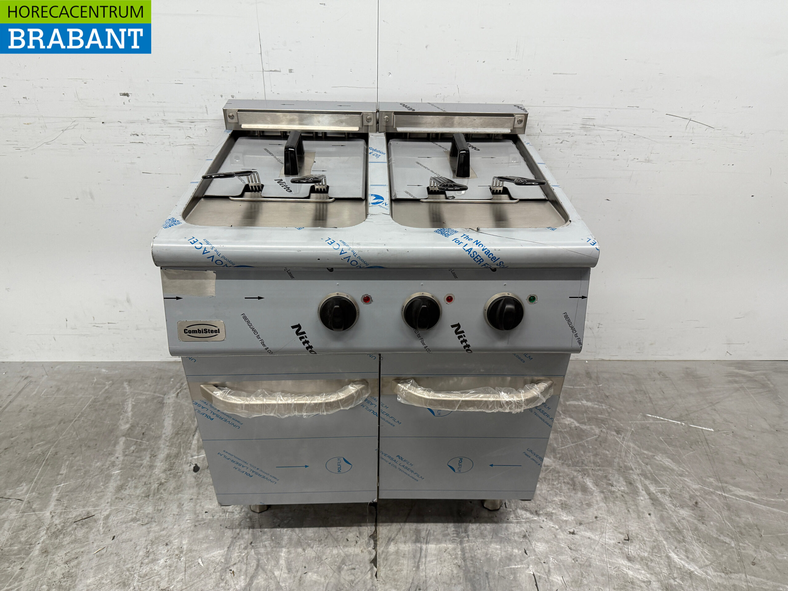 Friteuse double Combisteel en acier inoxydable 2 x 18 litres 400V Horeca