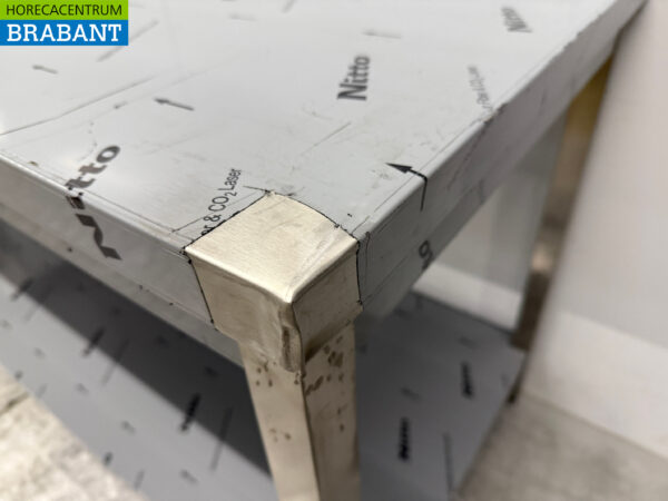 Table de travail en acier inoxydable avec étagère 200 x 70 x 86,5 cm Restauration – Image 5