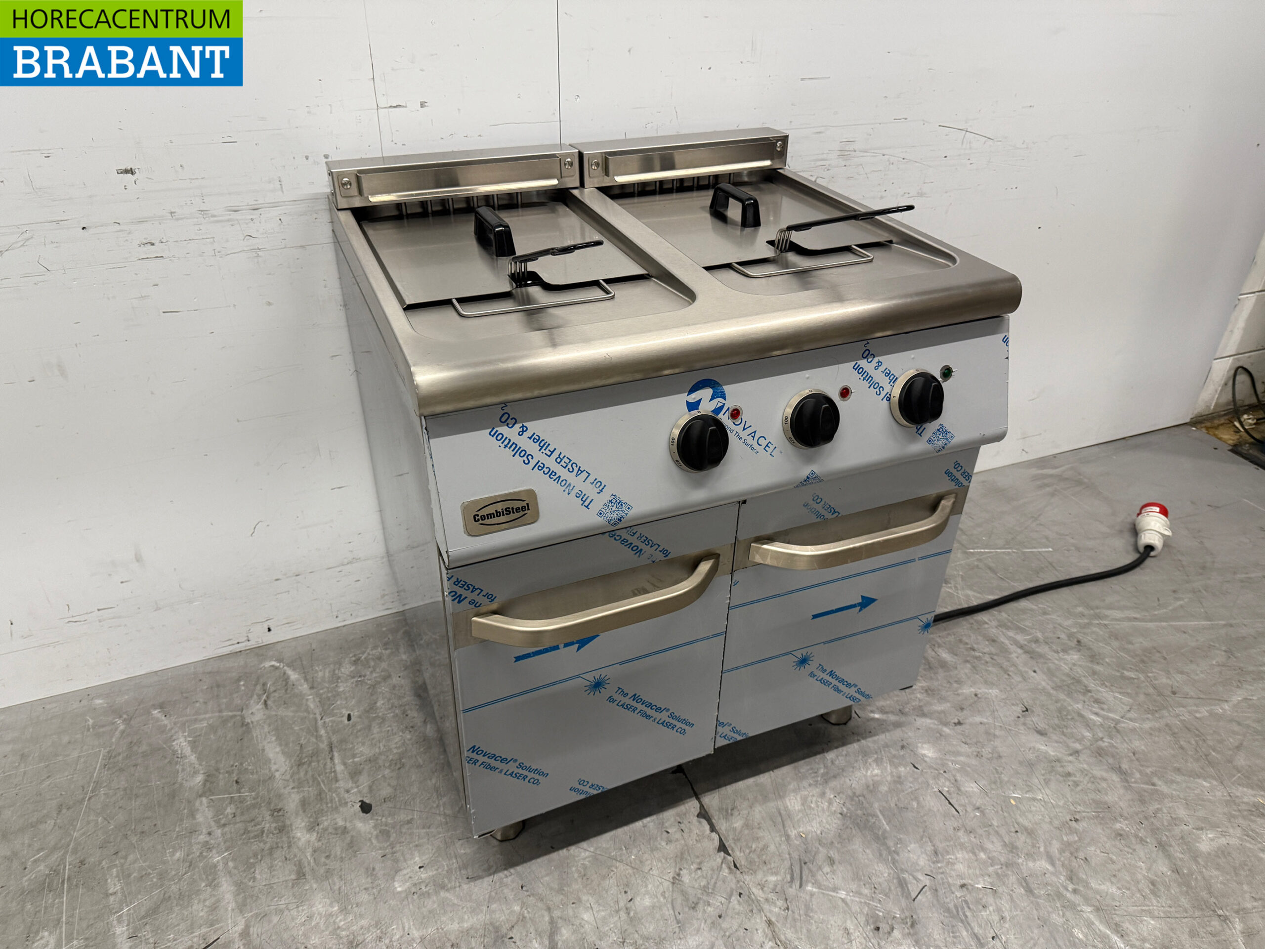 Friteuse double Combisteel en acier inoxydable 2 x 18 litres 400V Horeca – Image 3