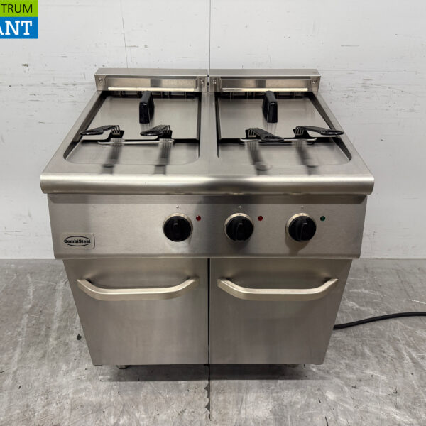 Friteuse double Combisteel en acier inoxydable 2 x 18 litres 400V Horeca