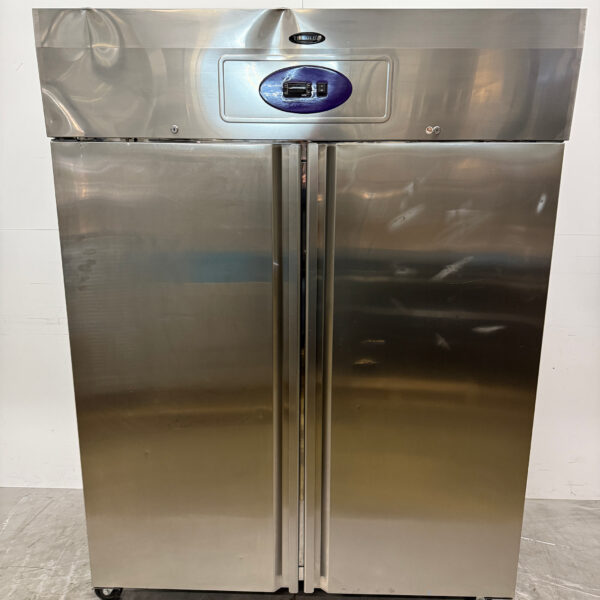 Acier inoxydable Tefcold Congélateur double porte 1004 litres Mobile 230V Horeca
