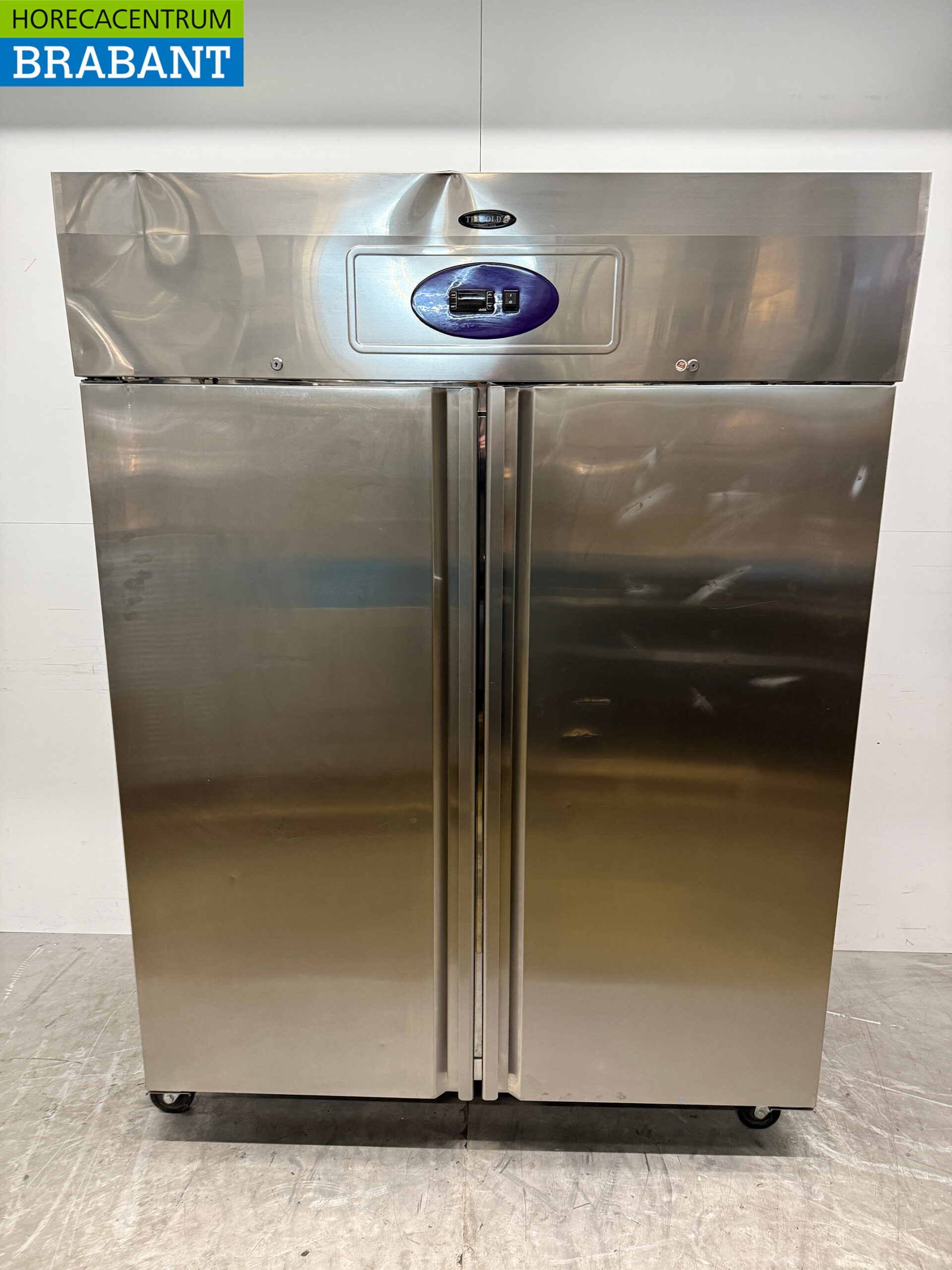 Acier inoxydable Tefcold Congélateur double porte 1004 litres Mobile 230V Horeca