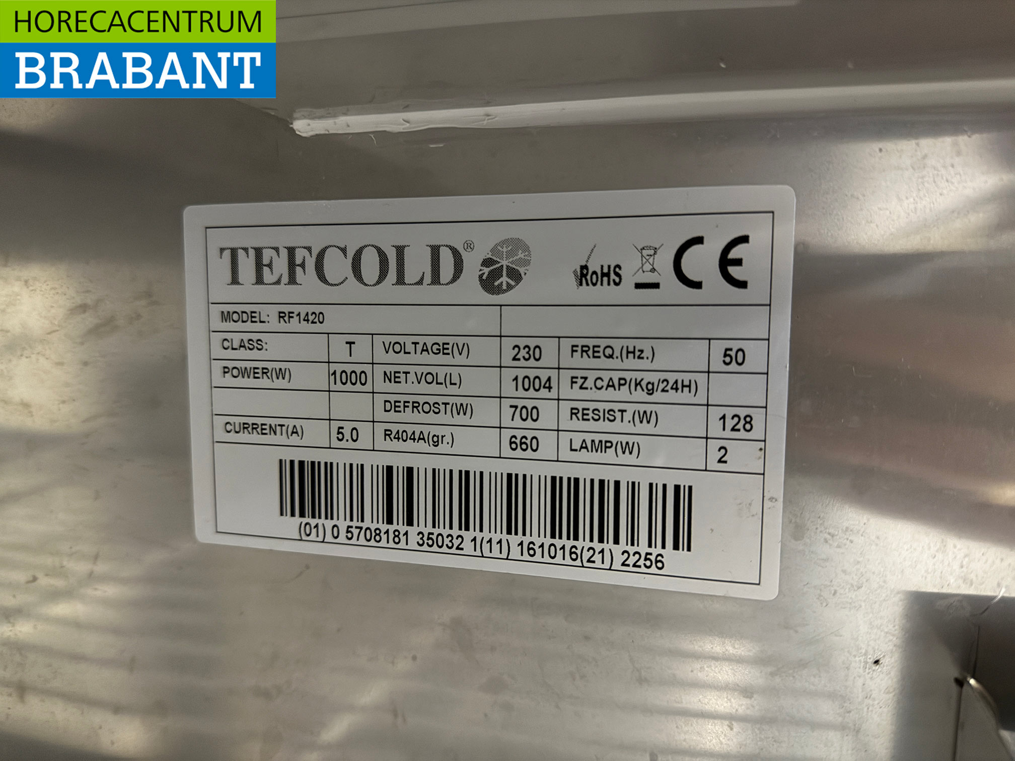 Acier inoxydable Tefcold Congélateur double porte 1004 litres Mobile 230V Horeca – Image 5