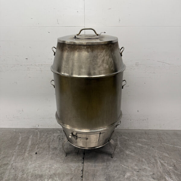 Fût de fumage en acier inoxydable Fumoir à canard laqué 70 cm Horeca