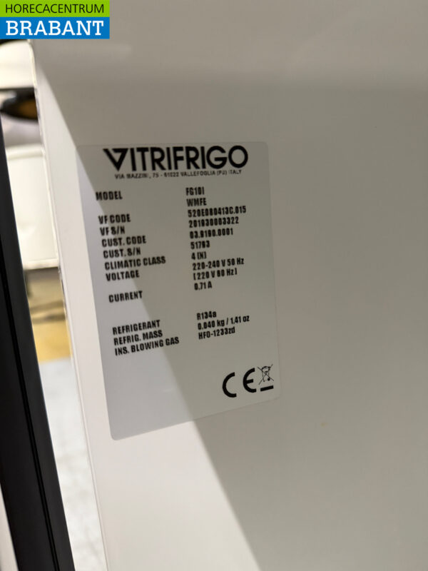 Vitrifrigo FG10i Refroidisseur à lait Réfrigérateur à lait 7,5 litres 230V Horeca – Image 5