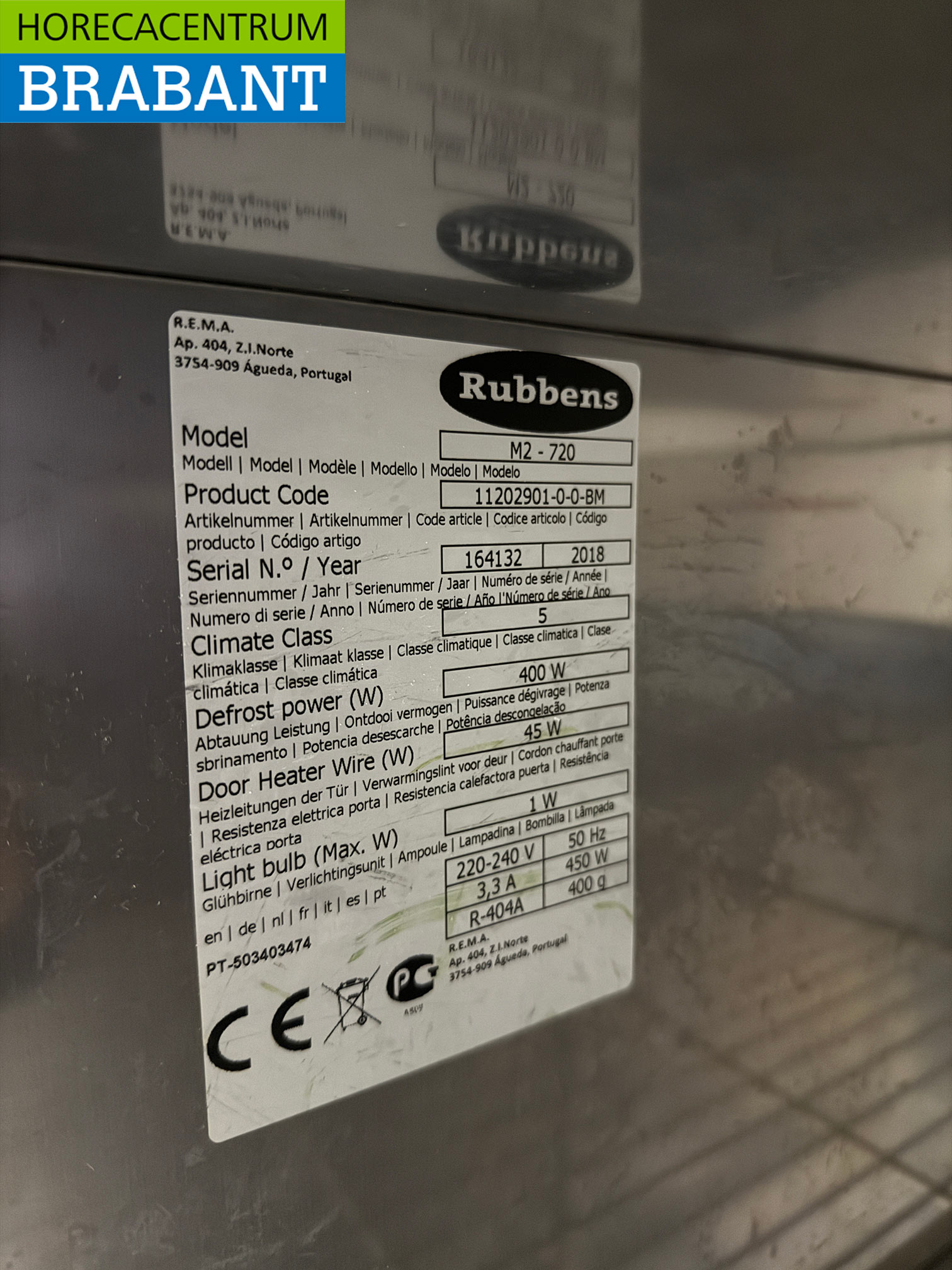 Acier inoxydable Rubbens Refroidissement 600 litres 230V Horeca – Image 5