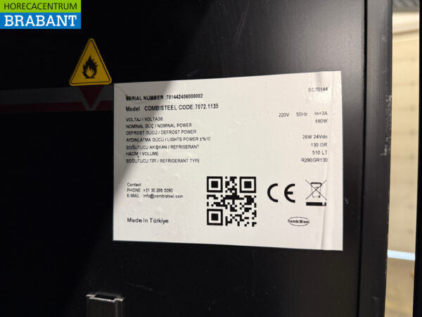 Combisteel Congélateur à porte vitrée Congélateur 510 litres 230V Horeca – Image 5