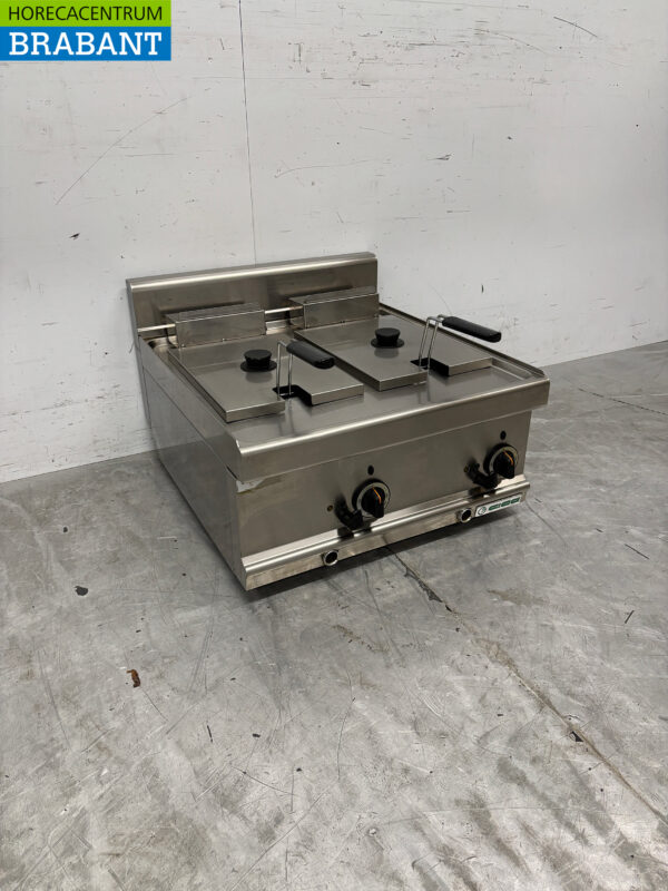 Friteuse double Giga en acier inoxydable 2 x 6 litres 400V Horeca – Image 2