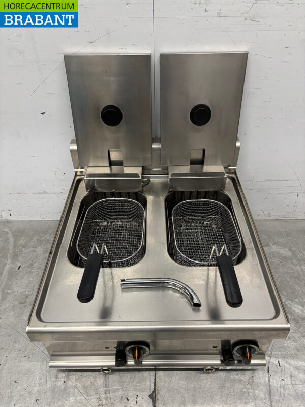 Friteuse double Giga en acier inoxydable 2 x 6 litres 400V Horeca – Image 4