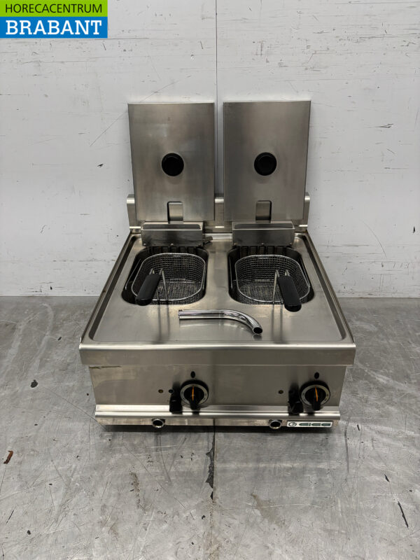 Friteuse double Giga en acier inoxydable 2 x 6 litres 400V Horeca – Image 5