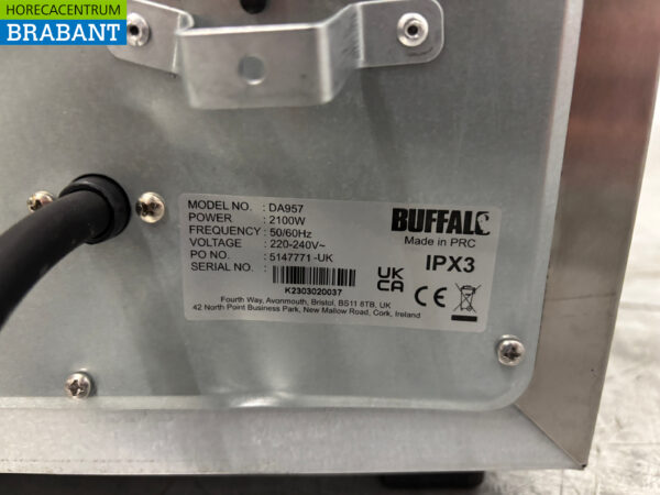 Four à air chaud Buffalo en acier inoxydable 21 litres 230V Catering – Image 5