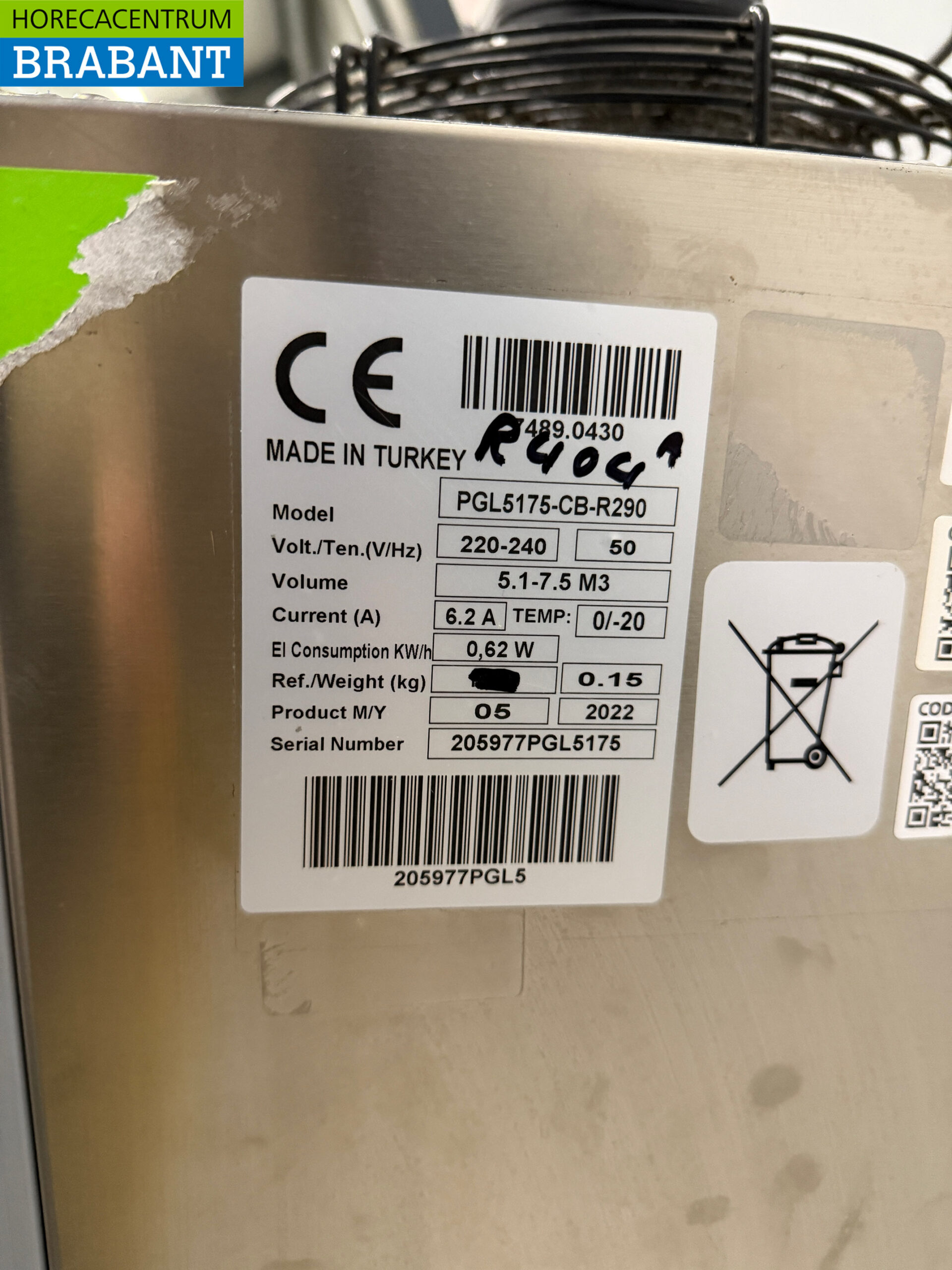 Unité de réfrigération Combisteel en acier inoxydable Unité murale monobloc 10 m3 230V Horeca – Image 5