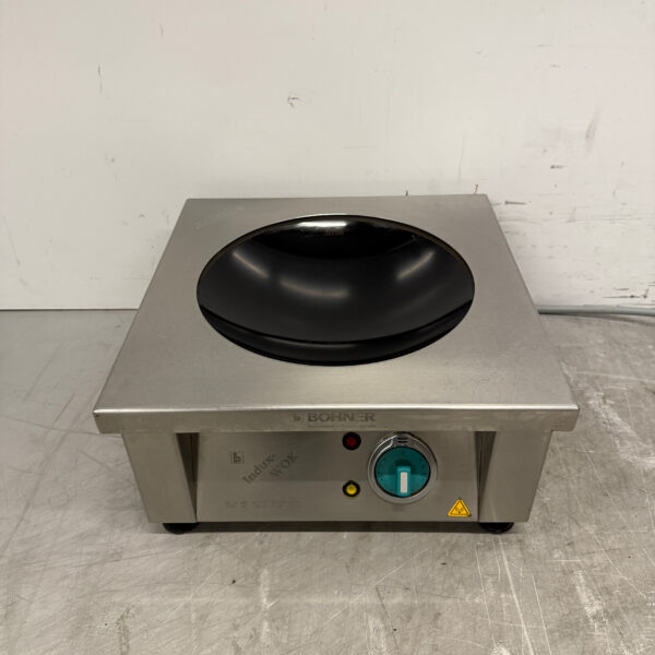Acier inoxydable Bohner Induction Wok Plaque wok avec poêle wok 5 kW 400V Horeca