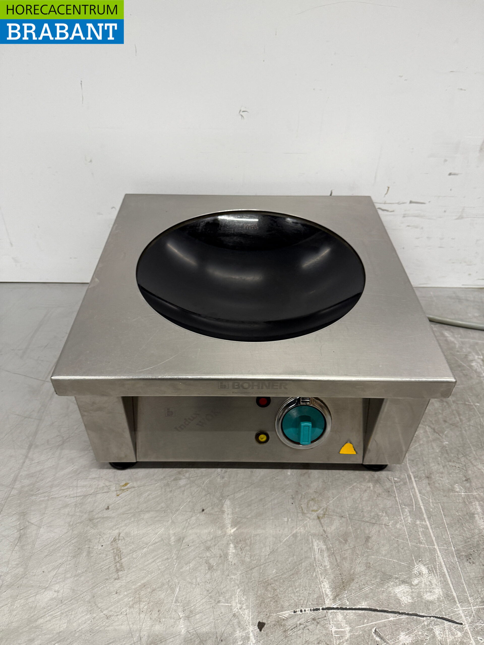Acier inoxydable Bohner Induction Wok Plaque wok avec poêle wok 5 kW 400V Horeca