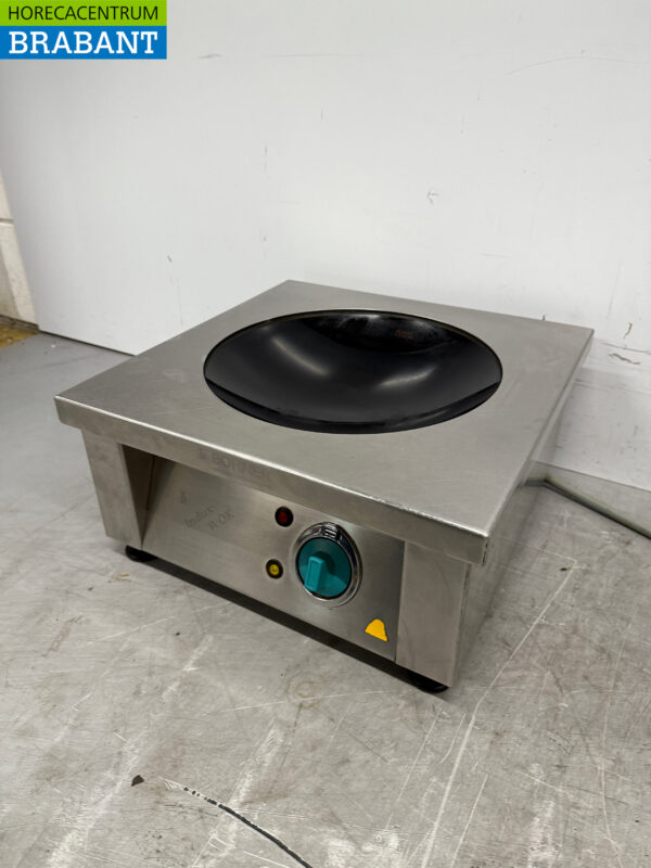Acier inoxydable Bohner Induction Wok Plaque wok avec poêle wok 5 kW 400V Horeca – Image 2