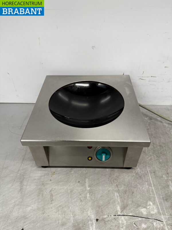Acier inoxydable Bohner Induction Wok Plaque wok avec poêle wok 5 kW 400V Horeca