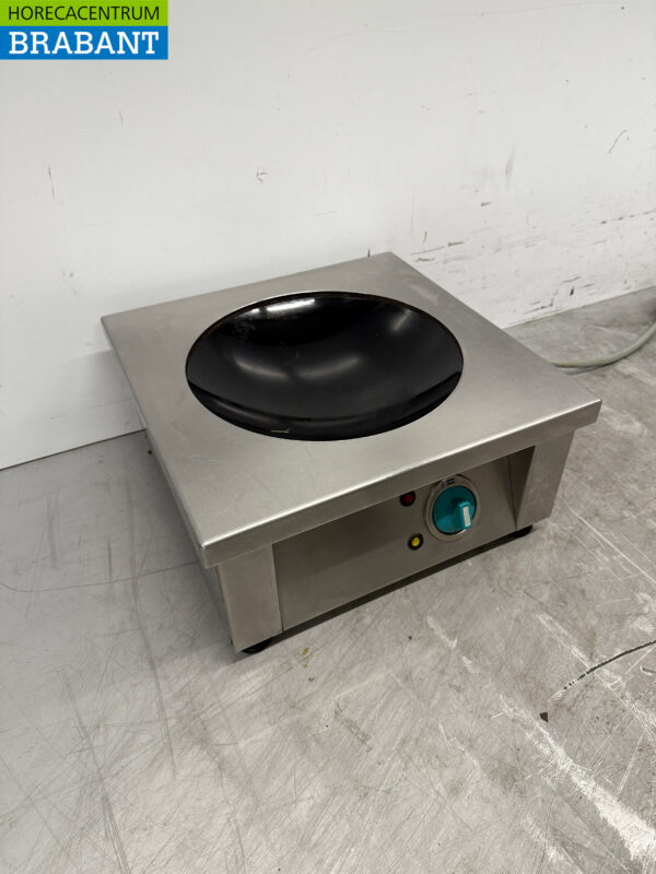 Acier inoxydable Bohner Induction Wok Plaque wok avec poêle wok 5 kW 400V Horeca – Image 3