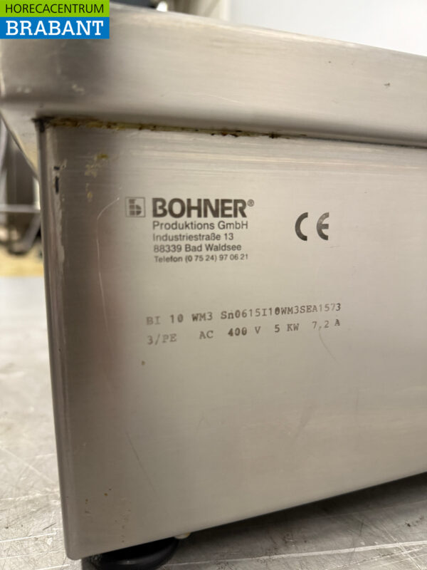 Acier inoxydable Bohner Induction Wok Plaque wok avec poêle wok 5 kW 400V Horeca – Image 5