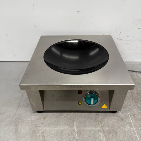 Acier inoxydable Bohner Induction Wok Plaque wok avec poêle wok 5 kW 400V Horeca