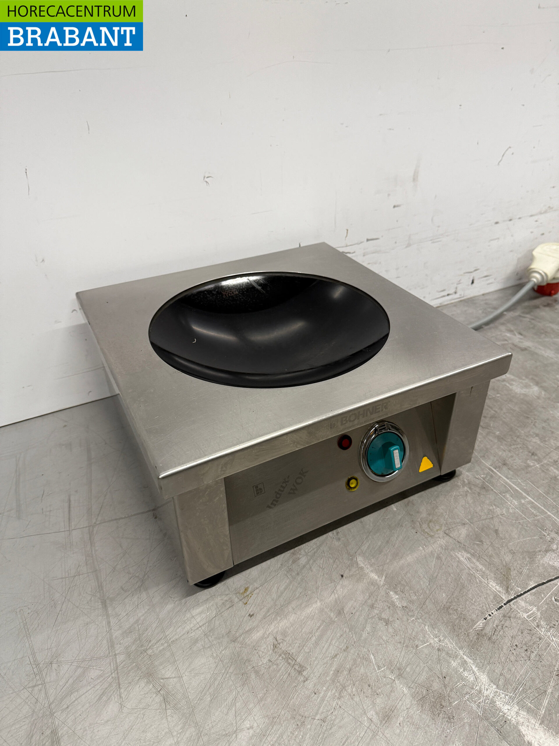 Acier inoxydable Bohner Induction Wok Plaque wok avec poêle wok 5 kW 400V Horeca – Image 3