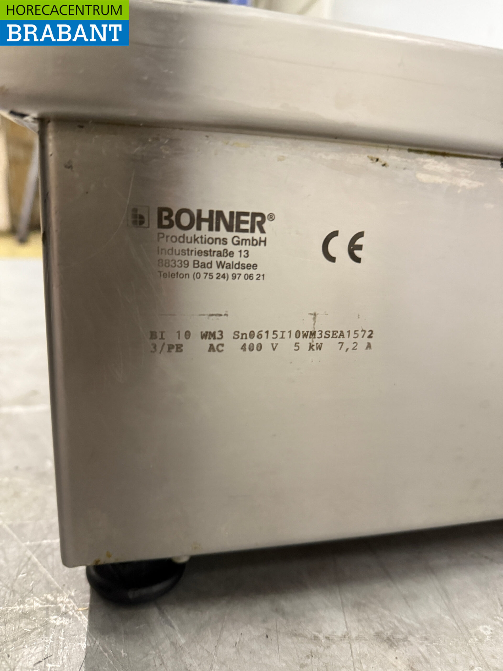 Acier inoxydable Bohner Induction Wok Plaque wok avec poêle wok 5 kW 400V Horeca – Image 5