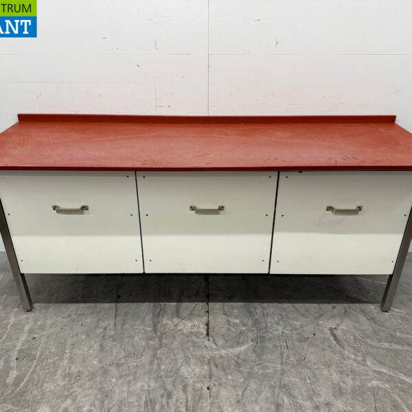 Acier inoxydable Polyéthylène PE Table de découpe Table de travail 3 tiroirs 220 x 70 x 94 cm Restauration Boucherie