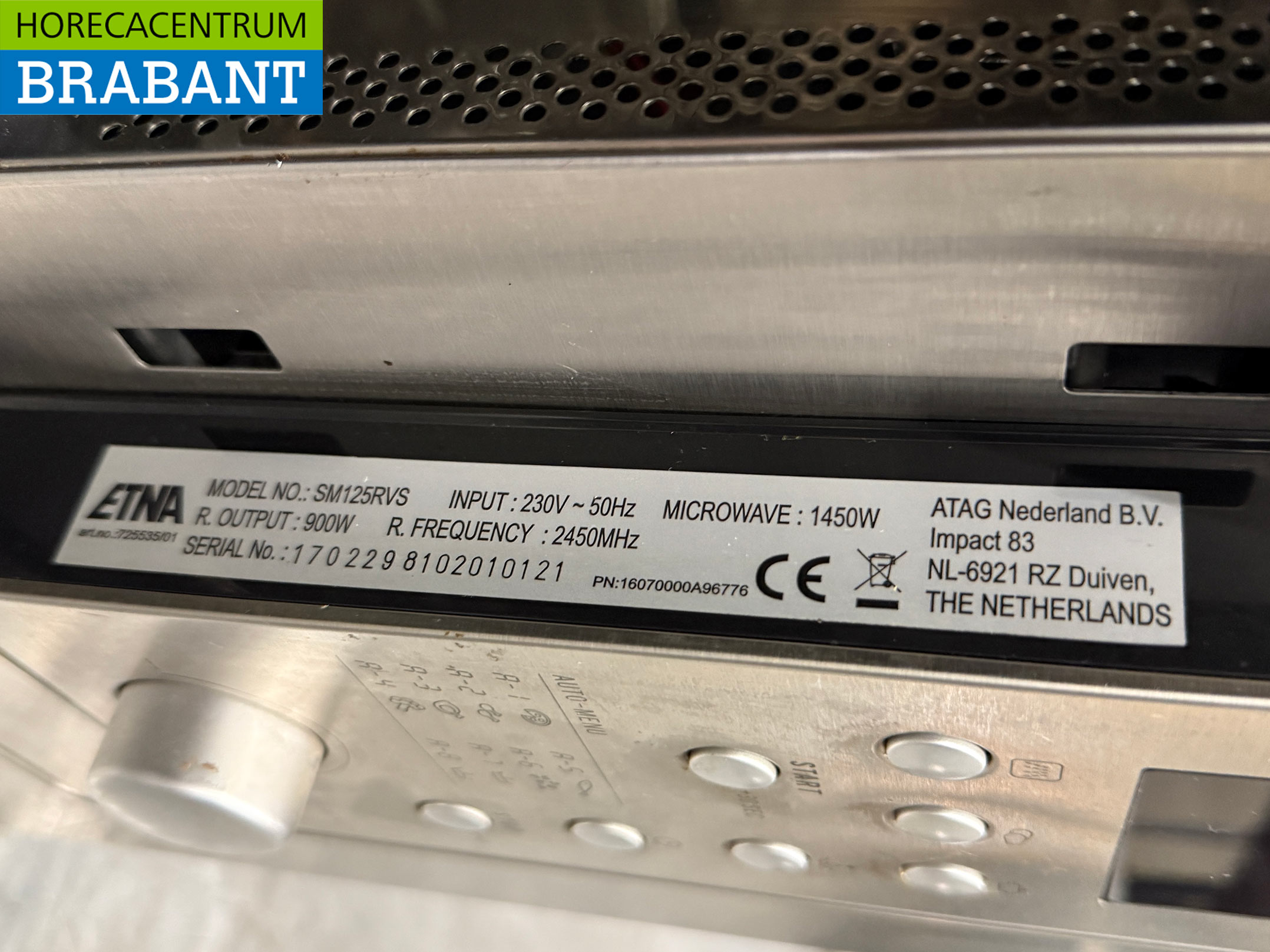 Micro-ondes Etna en acier inoxydable 900 Watt 230V Restauration – Image 5