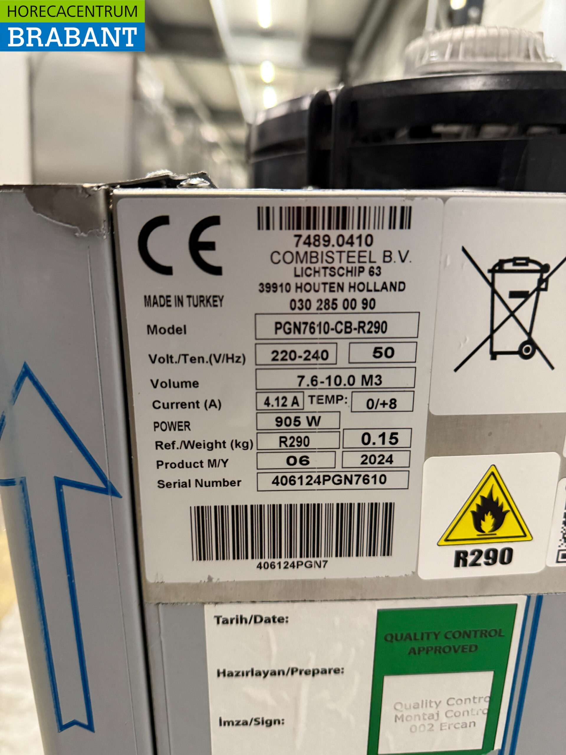 Unité de réfrigération Combisteel en acier inoxydable Unité murale monobloc 10 m3 230V Horeca – Image 5