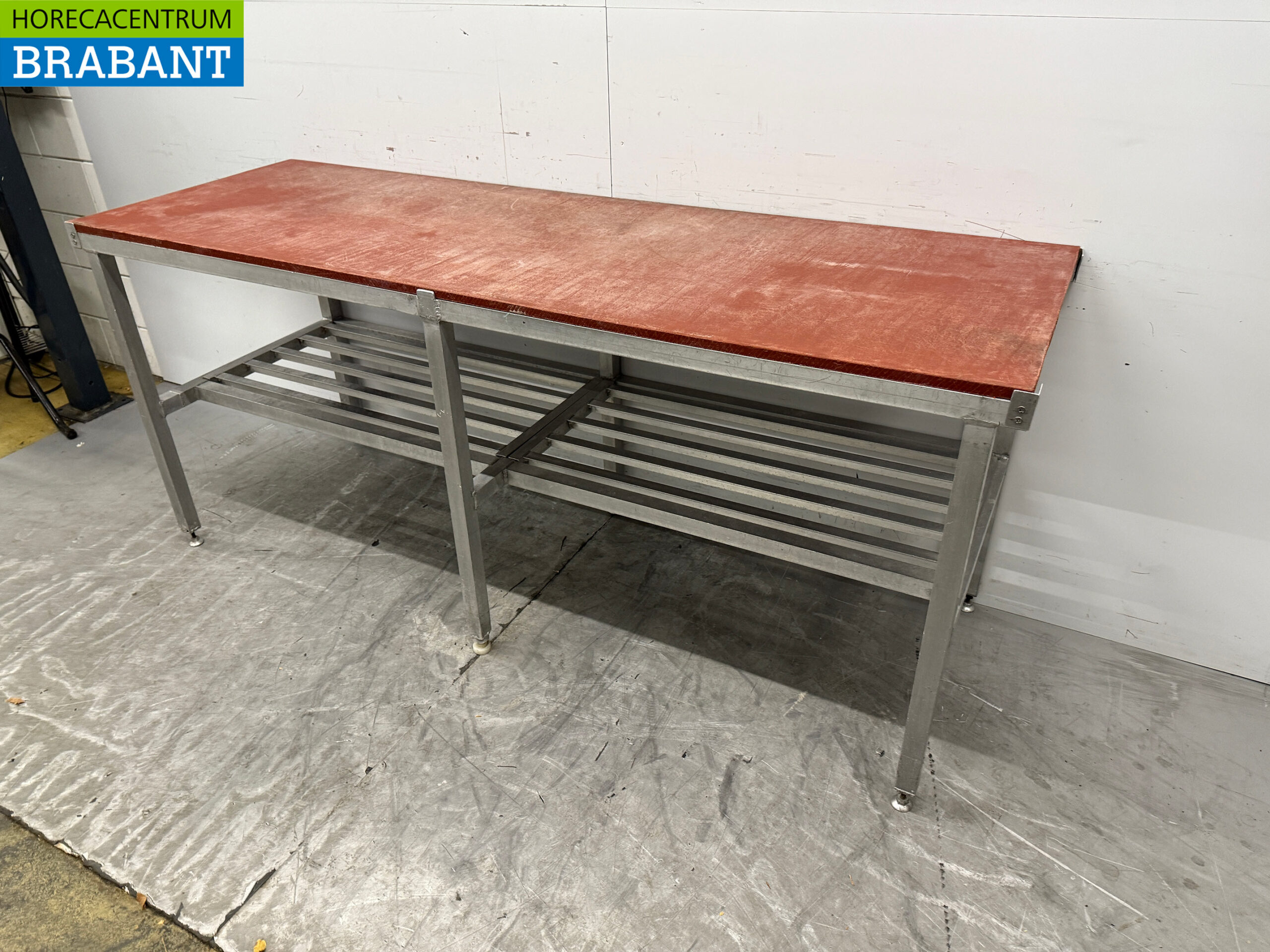 Table de découpe en aluminium 211 x 70 x 90 cm Restauration Boucherie – Image 2