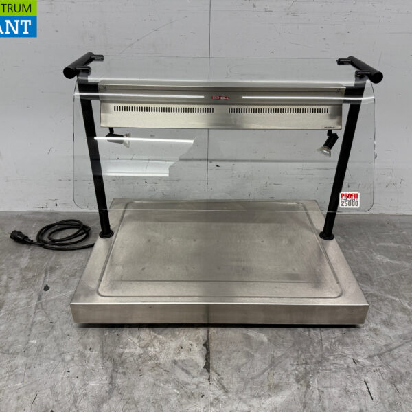 Plaque chauffante Scholl en acier inoxydable avec lampes chauffantes 85 cm 230V Horeca 2.5 kw