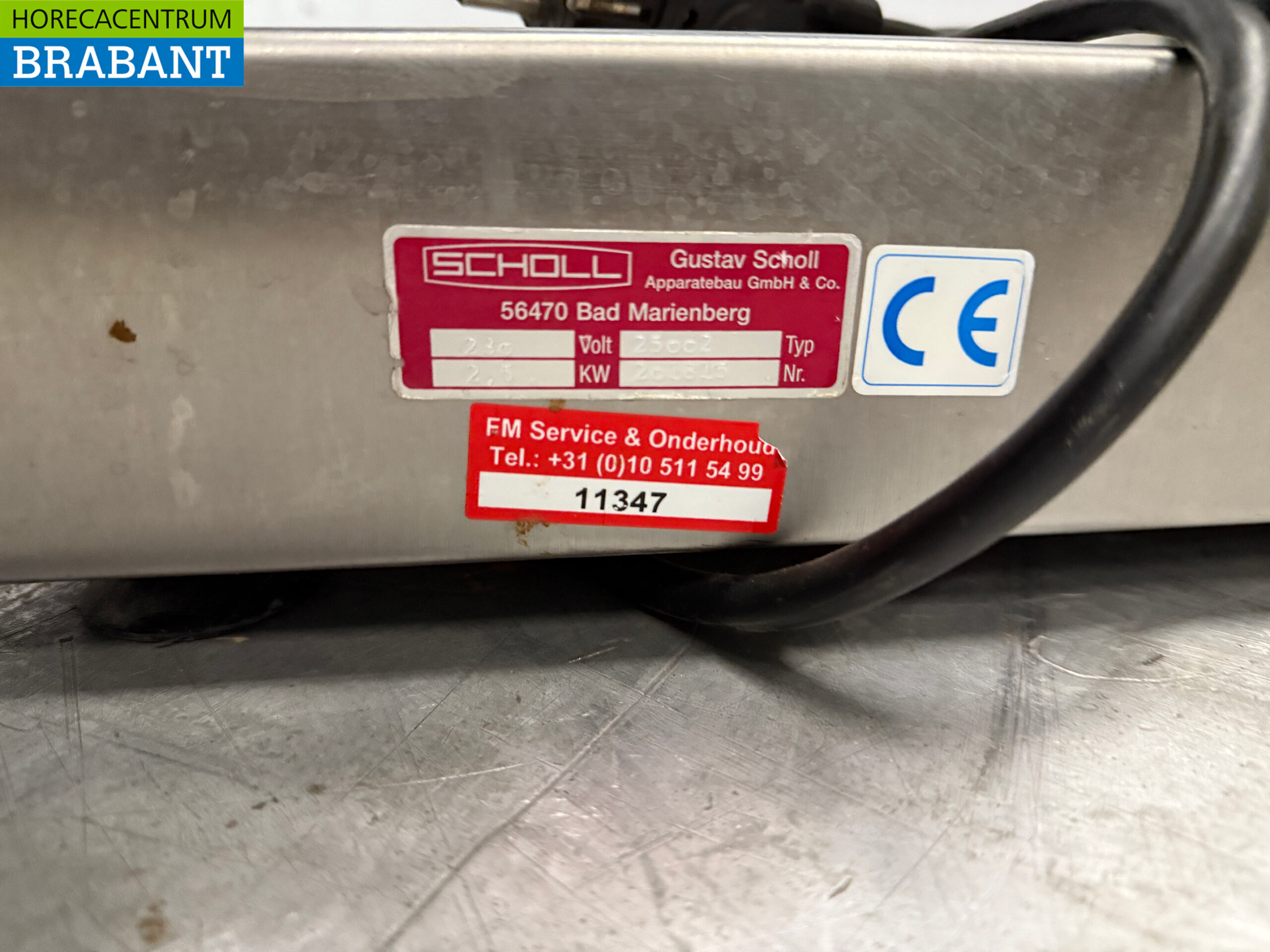 Plaque chauffante Scholl en acier inoxydable avec lampes chauffantes 85 cm 230V Horeca 2.5 kw – Image 4