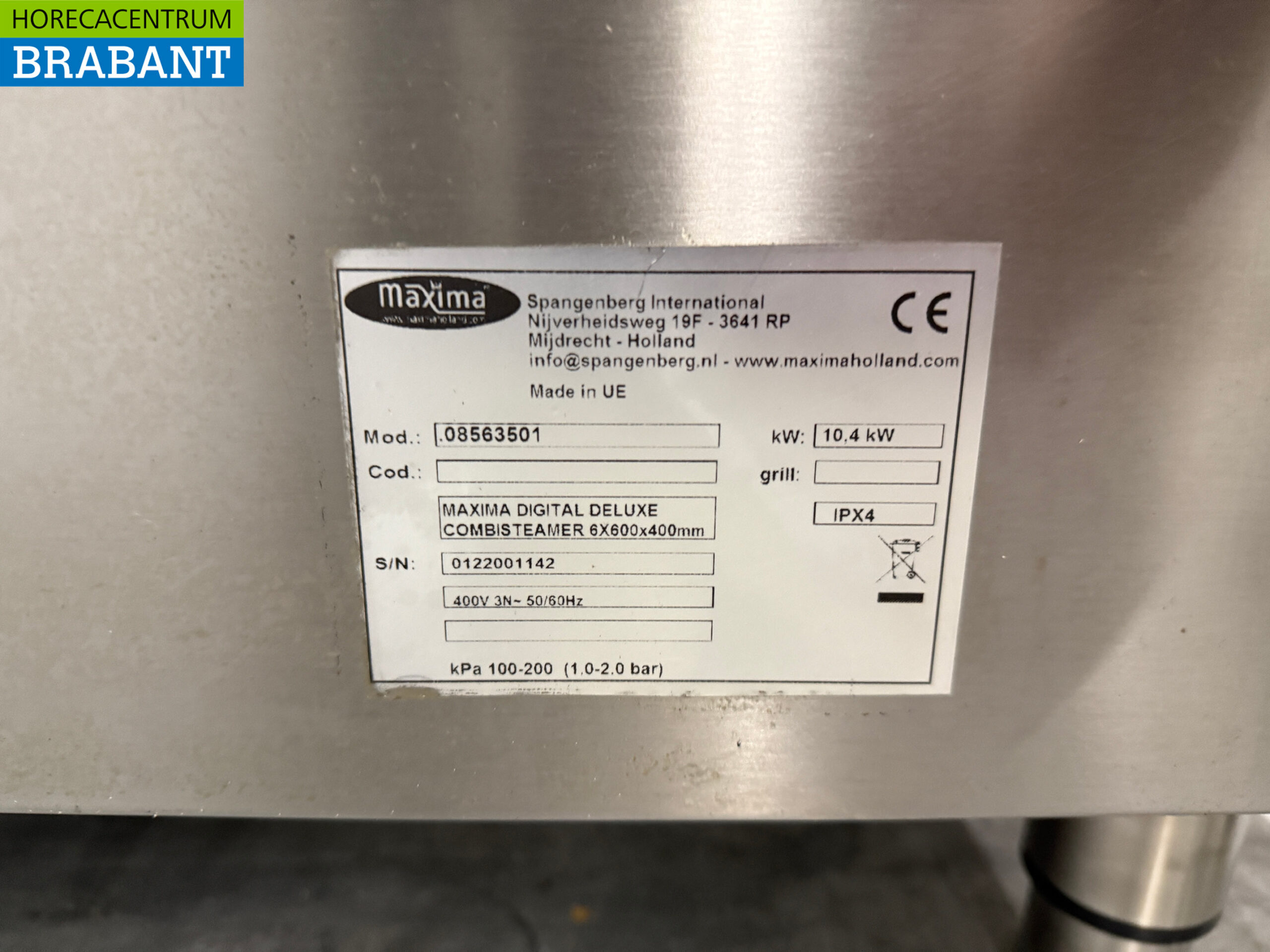 Combineur Maxima en acier inoxydable 7 x 60/40cm 400V Horeca – Image 5